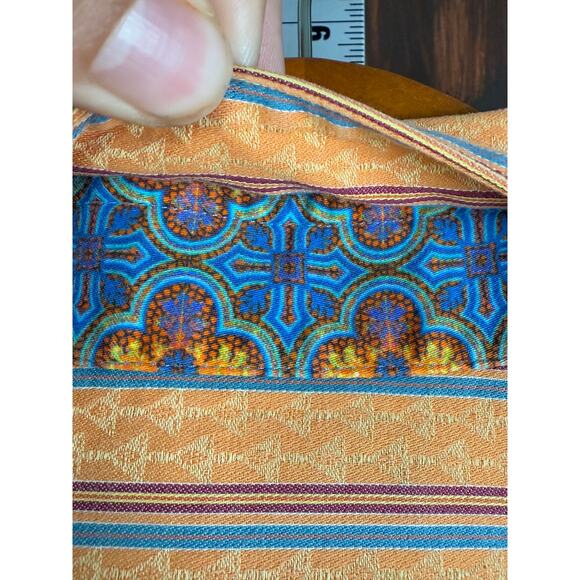 Robert Graham Striped Button Up‎ Dress Shirt Orange Blue Red Green Mens Large - Picture 9 of 10